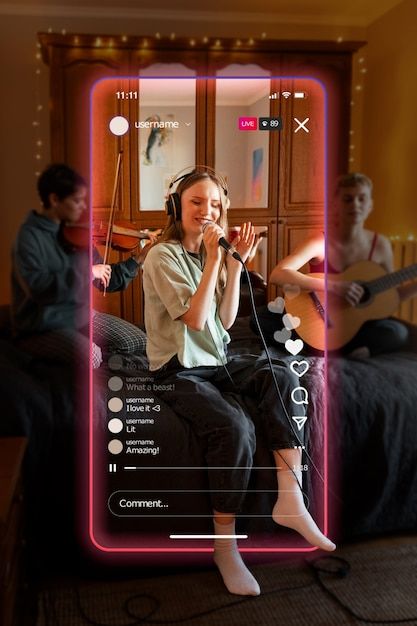 showing an ai generated instagram live 
